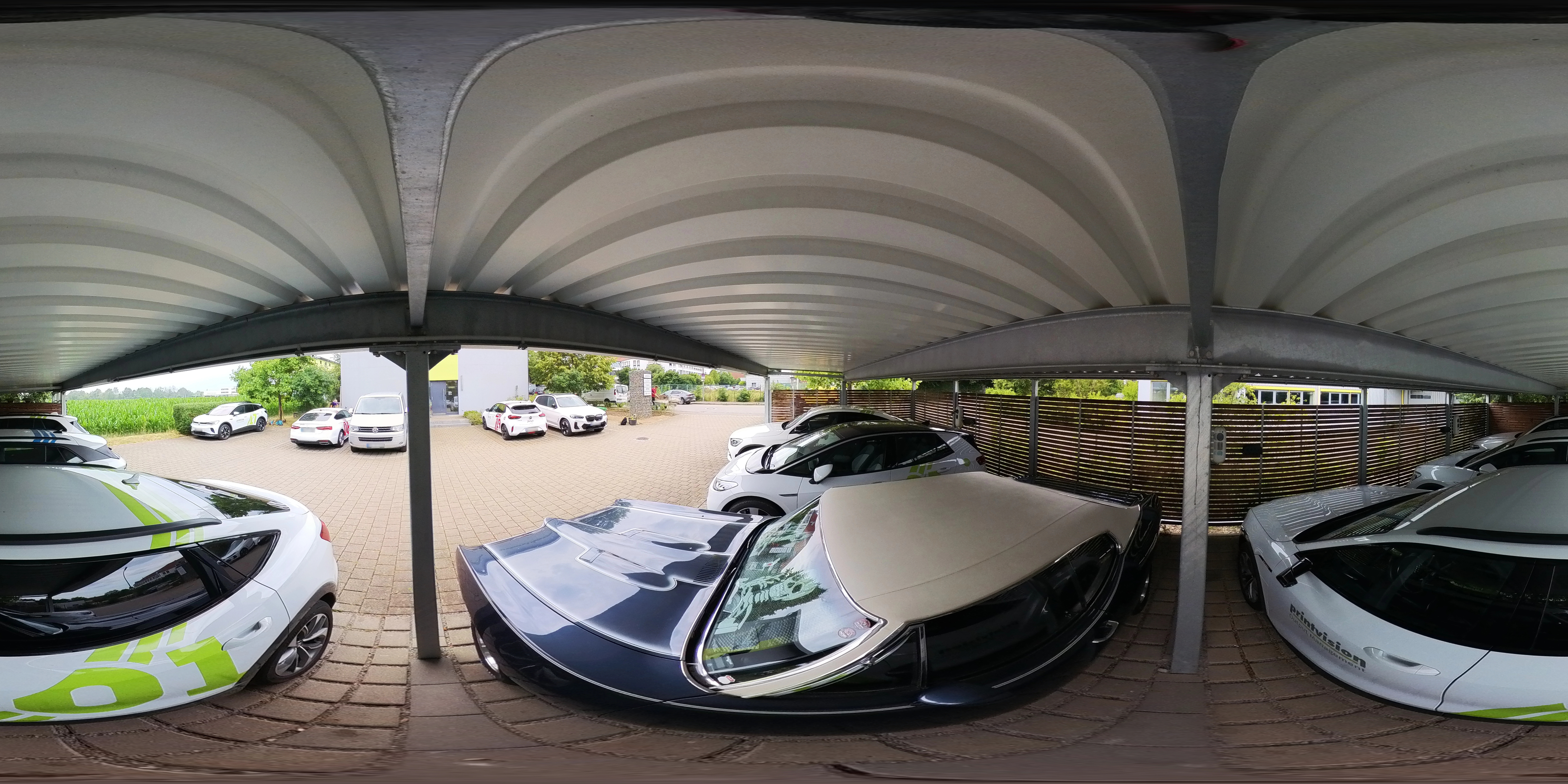 Interaktives Carport-Panorama (Trapezblech)